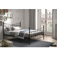 Bed 'Sacha' Zwart 160x200 Met Lattenbodem