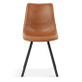 Interiax Chaise de salle à manger Cilou PU Cognac