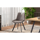 Interiax Eetkamerstoel Ida Micro Fiber PU Donkergrijs