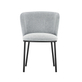 Interiax Chaise de salle à manger Yara tissu gris clair