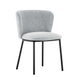 Interiax Chaise de salle à manger Yara tissu gris clair