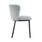 Interiax Chaise de salle à manger Yara tissu gris clair