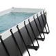 EXIT Black Leather zwembad 540x250x100cm met filterpomp - zwart