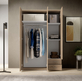 Interiax Kledingkast 'Saar' – 3 Deuren, 2 Lades, 1 Hanger & 3 legplanken | Sonoma Eik | 176x121x51 cm