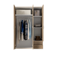 Interiax Kledingkast 'Saar' – 3 Deuren, 2 Lades, 1 Hanger & 3 legplanken | Sonoma Eik | 176x121x51 cm