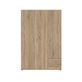 Interiax Kledingkast 'Saar' – 3 Deuren, 2 Lades, 1 Hanger & 3 legplanken | Sonoma Eik | 176x121x51 cm