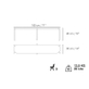 Cornilleau Hyphen Bank Grijs / 180 cm