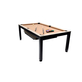 North Essence Zwart / Eik 7FT Combi Pooltafel / Eettafel