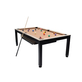 North Essence Zwart / Eik 7FT Combi Pooltafel / Eettafel