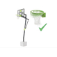 Panneau de basket EXIT Galaxy pour fixation au sol et cercle dunk - vert/noir