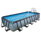 EXIT Stone zwembad 540x250x100cm met filterpomp - grijs