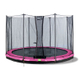 Exit Trampoline Twist Inground 366 Roze/Grijs + Safetynet