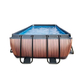 EXIT Wood zwembad 400x200x100cm met zandfilterpomp - Bruin