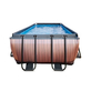 EXIT Wood zwembad 540x250x122cm met filterpomp - bruin
