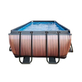 EXIT Wood zwembad 540x250x122cm met zandfilterpomp - bruin