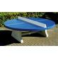 Heblad Tafeltennistafel Beton Blauw Rond