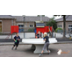 Heblad Tafeltennistafel Beton Naturel Rond