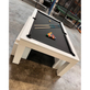 [Tweedekans] Milano Pooltafel & Eettafel 7.5 ft Piano Wit High Gloss