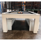 [Tweedekans] Milano Pooltafel & Eettafel 7.5 ft Piano Wit High Gloss