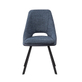 Interiax Eetkamerstoel Ada BouclÃ© Blauw Rug PU Blauw