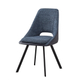 Interiax Eetkamerstoel Ada BouclÃ© Blauw Rug PU Blauw
