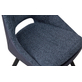 Interiax Eetkamerstoel Ada BouclÃ© Blauw Rug PU Blauw