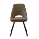 Interiax Chaise de salle à manger Ada Bouclé Sand Back PU Brown