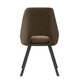 Interiax Chaise de salle à manger Ada Bouclé Sand Back PU Brown