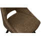 Interiax Chaise de salle à manger Ada Bouclé Sand Back PU Brown