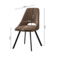 Interiax Chaise de salle à manger Ada Bouclé Sand Back PU Brown