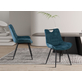 Interiax Eetkamerstoel Alix Fluweel Blauw