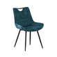 Interiax Eetkamerstoel Alix Fluweel Blauw