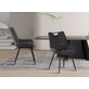 Interiax Chaise de salle à manger Alix Velvet Grey