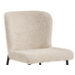 Interiax Chaise de salle à manger Flo Bouclé Beige