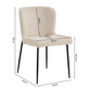 Interiax Chaise de salle à manger Flo Bouclé Beige