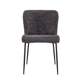 Interiax Chaise de salle à manger Flo Bouclé Gris foncé
