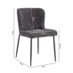 Interiax Chaise de salle à manger Flo Bouclé Gris foncé