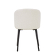 Interiax Chaise de salle à manger Livia Bouclée Blanc