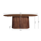 Interiax Eettafel 'Camille' Ovaal 200 cm - Mangohout Bruin - 200x100x76 cm