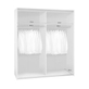 Interiax Kledingkast 'Emma' – Witte Schuifdeurkast met 2 Hangers & 2 Legplanken | 195x170x57.5 cm