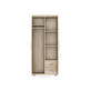 Interiax Kledingkast 'Mila' – 2 Deuren, 2 Lades, 1 Hanger & 3 Legplanken | Sonoma Eik | 183x80x52 cm