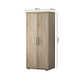 Interiax Kledingkast 'Mila' – 2 Deuren, 2 Lades, 1 Hanger & 3 Legplanken | Sonoma Eik | 183x80x52 cm