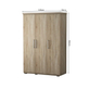Interiax Kledingkast 'Mila' – 3 Deuren, 1 Hanger & 3 Legplanken | Sonoma Eik | 183x120x52cm