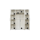 Interiax Kledingkast 'Mila' – 4 Deuren, 1 Hanger & 6 Legplanken | Wit | 183x160x52cm