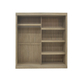 Interiax Kledingkast 'Mila' – Sonoma Eik Schuifdeurkast met 1 Hanger & 4 Legplanken | 197.5x182.5x52.5 cm