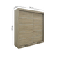 Interiax Kledingkast 'Mila' – Sonoma Eik Schuifdeurkast met 1 Hanger & 4 Legplanken | 197.5x182.5x52.5 cm