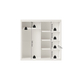 Interiax Wardrobe 'Mila' - White Sliding Door Wardrobe with 1 Hanger, 4 Shelves & Mirror | 197.5x182.5x52.5 cm