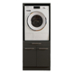 Interiax WASHWALL 'Mary' Wasmachine of Droogkast Ombouwkast Antraciet – Met 1 Lade voor Wasmand en 1 Opbergvak met 2 deuren - Wasmachinekast- 162x67.5x67.5 cm