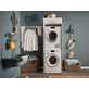 Interiax WASHWALL 'Mary' Armoire pour lave-linge blanc - Armoire pour sèche-linge - Avec meuble de rangement - 200x67.5x67.5 cm