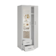 Interiax Kledingkast 'Lena' – 2 Deuren, 2 Lades, 1 Hanger, Spiegel & 1 Legplank | Wit | 185x80x52cm